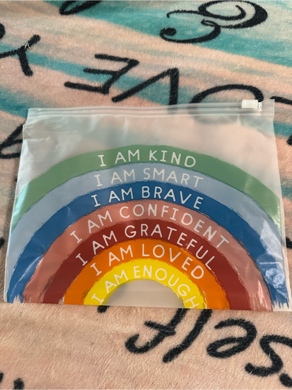 Positive Rainbow Zip Pouch for - Multicolor